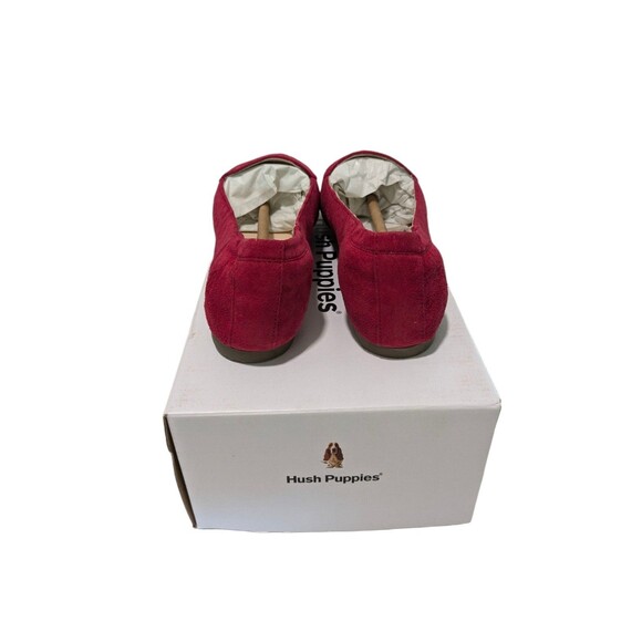 Hush Puppies Hazel Pointe Dark Magenta Suede Flats HW06810-601 - Picture 3 of 5